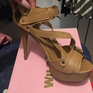 Tan Strapped Heel